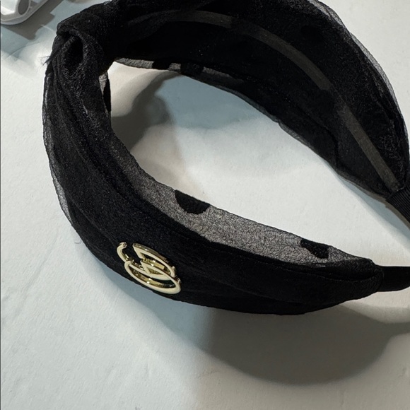 Black Headband with Gold Logo - Picture 3 of 3